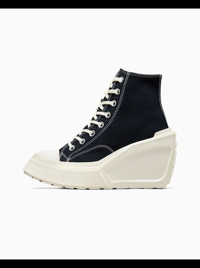 Кеды Converse Chuck 70 De Luxe Wedge Platform черные на каблуке A06478C