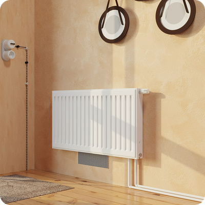 Плинтус для труб отопления ПВХ Smartprofile Aqua 37 для труб до 25мм.