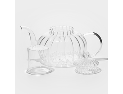 Чайник со стеклянной крышкой и со стеклянной колбой