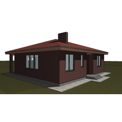 Одноэтажный дом с тремя спальнями 95м² (S88)