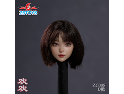 Женская голова (скульпт) с подвижными глазами - 1/6 scale beautiful women with head carving and joy (ZC008D) - Z6TOYS