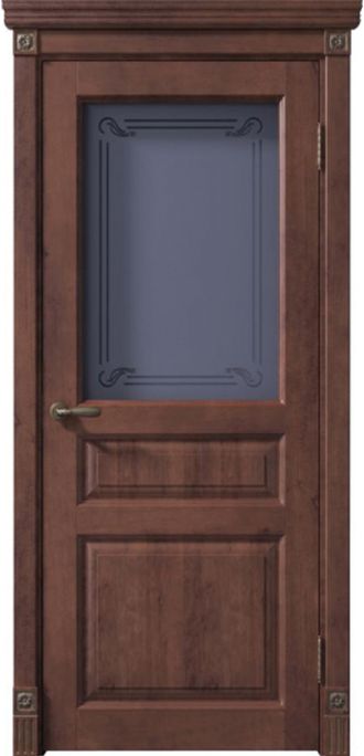 дверь из массива Уинстон орех со стеклом