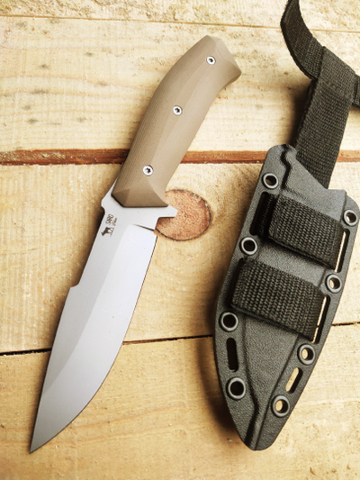 нож Егерь сталь AUS10, рукоять G10, цвет тан