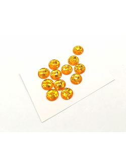 Стразы акриловые пришивные 10 мм, цвет золотой 11