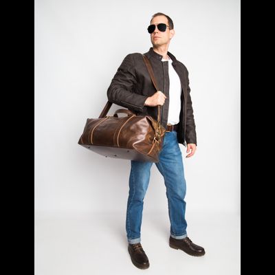 Кожаная дорожная сумка Avellino Premium brown (арт. 
4039-63)