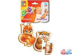 Пазлы мягкие магнитные Беби &quot;Пушистики&quot; (Vladi Toys) арт. VT3208-04