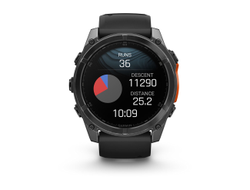 Умные часы Garmin Fenix 8 - 51 мм, AMOLED серый, черный силиконовый ремешок (010-02905-00)