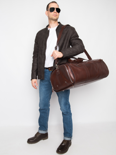 Кожаный портплед / дорожная сумка Milano Premium 
brown (арт. 4035-53)