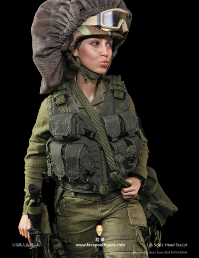 Эмоциональная женская голова (скульпт) 1/6 - Female Head Sculpt with Expression (FP-H-003) - Facepool