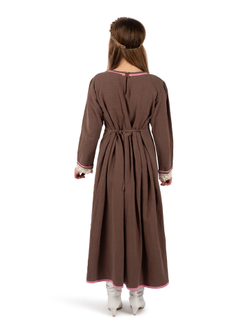 Платье "Осинка" из крапивы - кофе