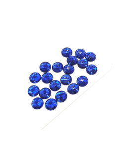 Стразы акриловые пришивные 8 мм, цвет синий 07