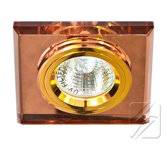 Светильник JCDR G5.3 стекло 8170 квадрат коричневый
