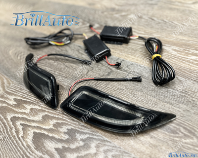 Задние фонари Toyota Camry 55 14-17 в бампер LED черные