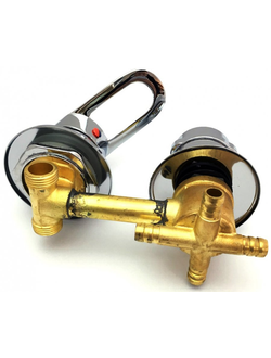 Смеситель для душевых кабин 4-и режимный 100мм, под хомут