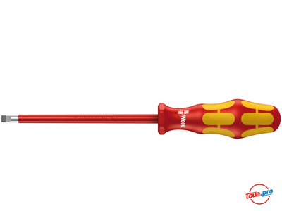 Шлицевая диэлектрическая отвертка WERA Kraftform Plus 160 i VDE, 1.0x5.5x125 мм WE-006120