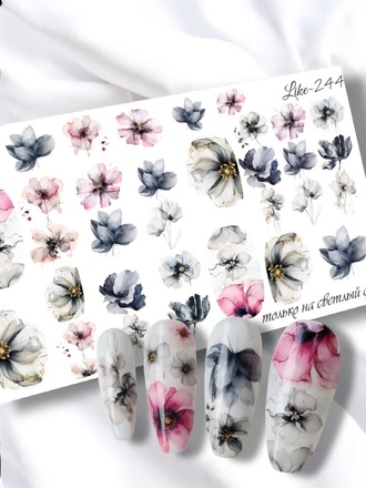 Слайдер-дизайн для ногтей LIKE-244