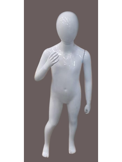 Детский манекен 110см "белый глянец" WCH-02
