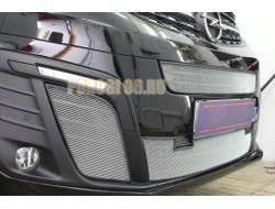 Защита радиатора Opel Zafira Life 2019- chrome центр+низ