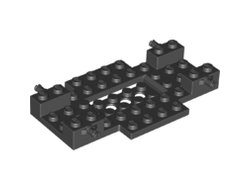 Vehicle, Base 6 x 10 x 1 with 2 x 4 Recessed Center and 2 Holes, Black (65202 / 6285534)