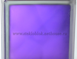 Стеклоблок Vitrablok (Чехия) &quot;Волна&quot;, окрашенный внутри, Аметист (фиолетовый) матовый