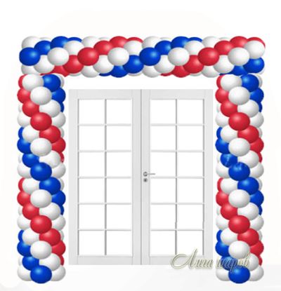 Триколор из шариков схема