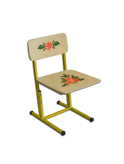 СТУЛ ДЕТСКИЙ НА МЕТАЛЛОКАРКАСЕ РЕГУЛИРУЕМЫЙ ФГК Трафаретный рисунок