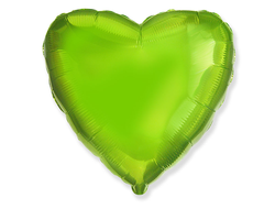 Фольгированное сердце лайм
