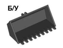 ! Б/У - Vehicle, Digger Bucket 9 Teeth 4 x 8, Flat Inside with Locking 2 Finger Hinge, Black (47508 / 4209729) - Б/У