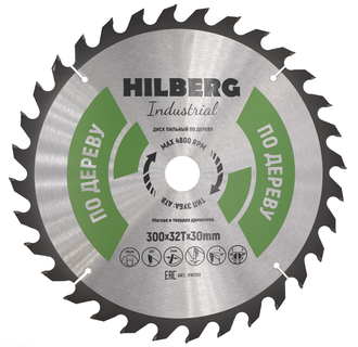 Диск пильный Hilberg Industrial Дерево 300*30*32Т HW300
