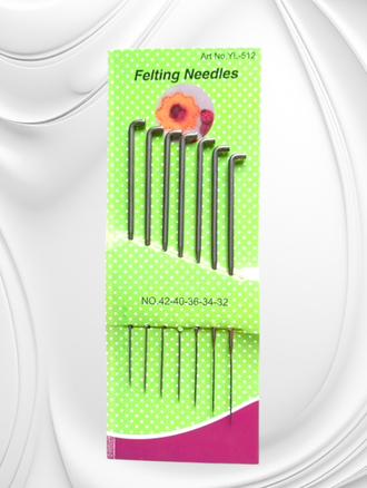 Иглы по валянию шерсти, набор для валяния, для фелтинга, 7шт, 42-40-36-34-32