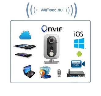 WiFi/LAN видеокамера с аудиоканалом с DVR. Full HD 1080, 2 Mp (2,8 мм.)