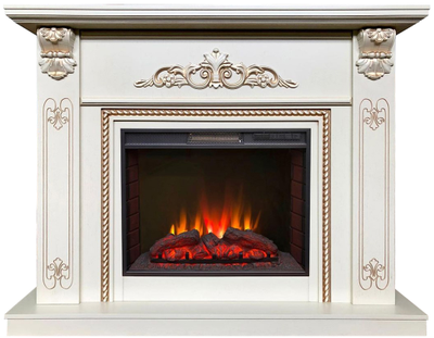 Электрокамин Византия WTG патина с очагом Sparta 25.5 LED