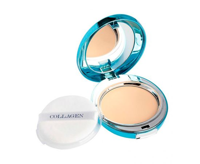 Компактная пудра с коллагеном Collagen SPF25 увлажняющая (плюс сменный блок) ENOUGH