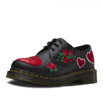 ПОЛУБОТИНКИ DR. MARTENS 1461 HEARTS ЧЕРНЫЕ