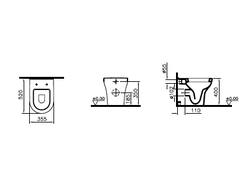 Приставной унитаз Vitra Zentrum, 5788B003-0075
