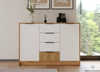 Ивис Комод КМ-002 Дуб Крафт золотой / Белый