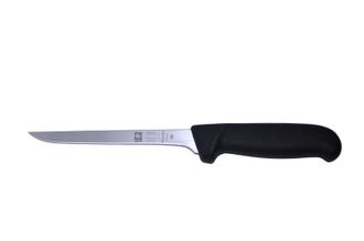 Нож обвалочный 150/280 мм. (узкое жесткое лезвие) черный SAFE Icel /1/6/