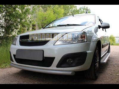Защита радиатора Lada Largus 2012-... / Largus Cross 2014-... black верх