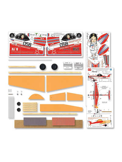 Кордовая инерционная модель самолета Пионер 2.0 детали