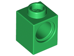 Technic, Brick 1 x 1 with Hole, Green (6541 / 4142721 / 4200560 / 4280121 / 4522678 / 4542190 / 654128)