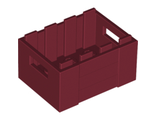 Container, Crate 3 x 4 x 1 2/3 with Handholds, Dark Red (30150 / 6310874)