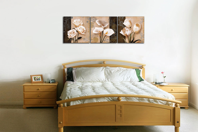 Модульная картина "Цветочное трио"