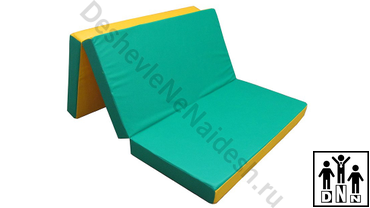 Мат 3-х секционный зеленый-желтый