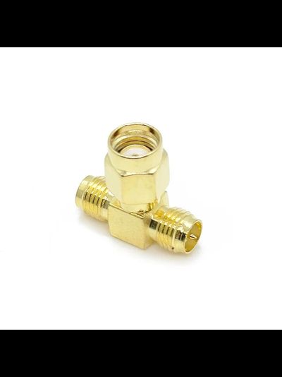 Разветвитель Т- образный SMA на 2 RPSMA Tinymons RPSMAJ-2RPSMAK X1 (1 шт.)