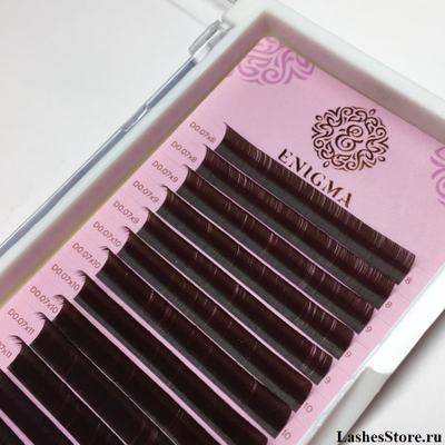 Ресницы коричневые ENIGMA «MOKKA» - Одна длина (16 линий)