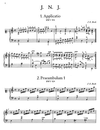 J.S.Bach, Klavierbuchlein fur Wilhelm Friedemann Bach