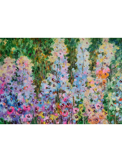 Дельфиниумы в поле