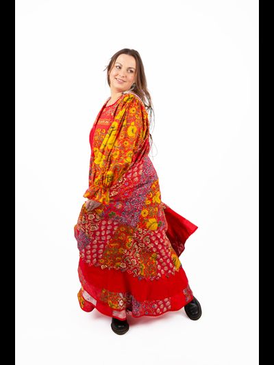 Лоскутное платье в русском стиле "Вечерний Звон"