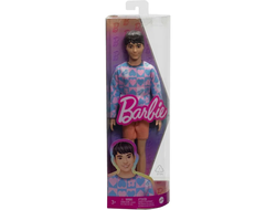 Кукла Barbie Fashionista Ken голубой и розовый свитер HRH24