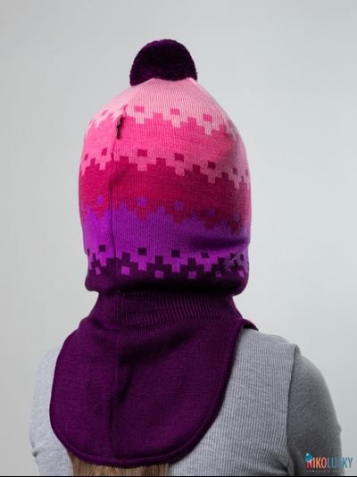 Шапка-шлем  20101-06, цвет сливовый,сиреневый,розовый р. 52-54